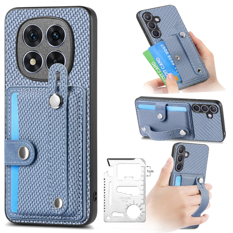 Wristband Kickstand Card Wallet Back Phone Case with Tool Knife, For Redmi Note 14 5G, For Redmi Note 14 Pro+ 5G, For Redmi Note 14 Pro 5G, For Xiaomi 14 Pro