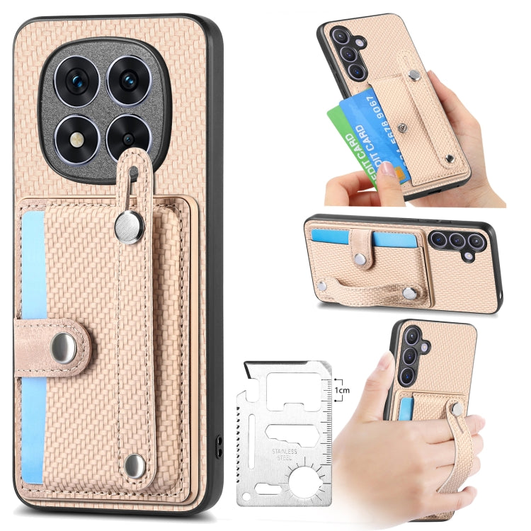 Wristband Kickstand Card Wallet Back Phone Case with Tool Knife, For Redmi Note 14 5G, For Redmi Note 14 Pro+ 5G, For Redmi Note 14 Pro 5G, For Xiaomi 14 Pro
