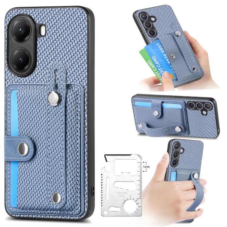 Wristband Kickstand Card Wallet Back Phone Case with Tool Knife, For Redmi Turbo 4, For Xiaomi Poco X7 Pro, For Xiaomi 15 Pro, For Xiaomi 15