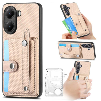 Wristband Kickstand Card Wallet Back Phone Case with Tool Knife, For Redmi Turbo 4, For Xiaomi Poco X7 Pro, For Xiaomi 15 Pro, For Xiaomi 15