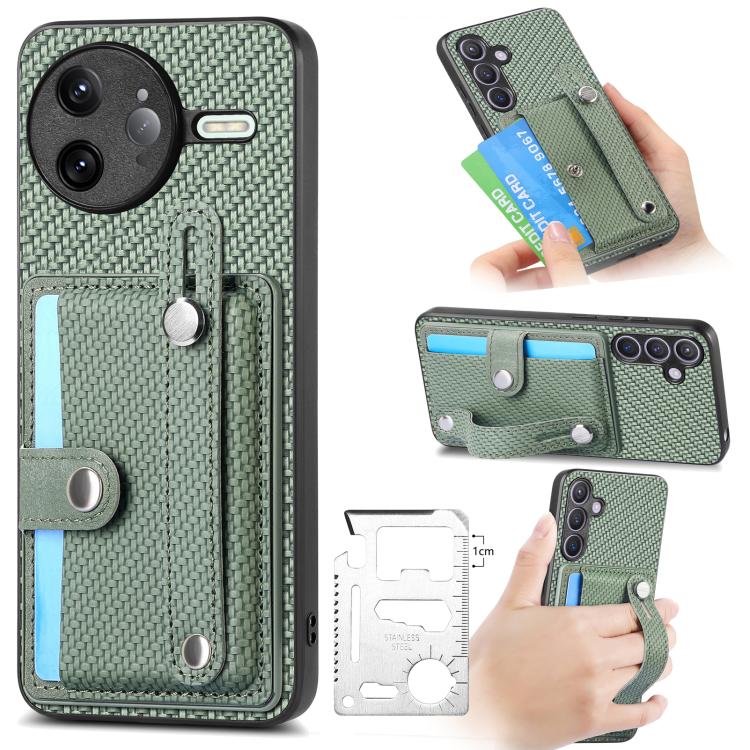 Wristband Kickstand Card Wallet Back Phone Case with Tool Knife, For Redmi 15C 5G / 4G Global 171mm, For Xiaomi 15T, For Redmi K80 Pro / Poco F7 Ultra, For Redmi K80 / Poco F7 Pro