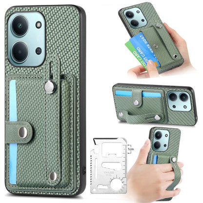 Wristband Kickstand Card Wallet Back Phone Case with Tool Knife, For Redmi 15C 5G / 4G Global 171mm, For Xiaomi 15T, For Redmi K80 Pro / Poco F7 Ultra, For Redmi K80 / Poco F7 Pro