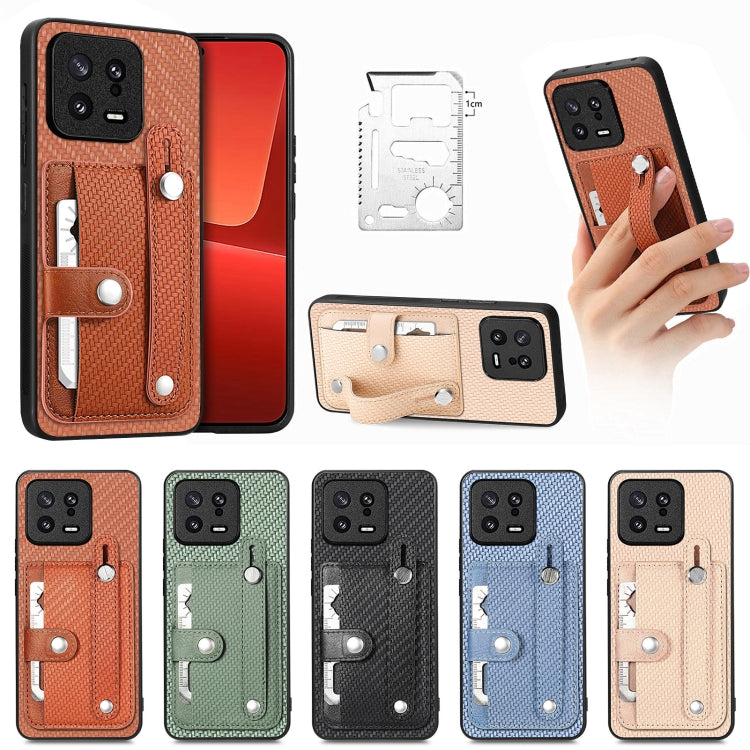 Wristband Kickstand Card Wallet Back Phone Case with Tool Knife, For Redmi Note 14 5G, For Redmi Note 14 Pro+ 5G, For Redmi Note 14 Pro 5G, For Xiaomi 14 Pro