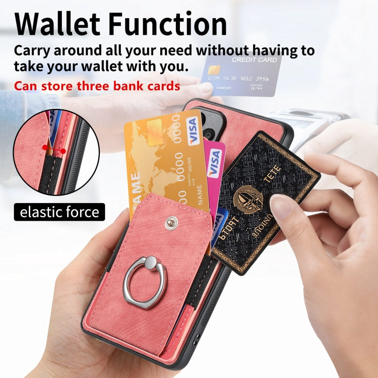 Retro Skin-feel Ring Card Wallet Phone Case, For Samsung Galaxy S24+ 5G, For Samsung Galaxy A15, For Samsung Galaxy S8+, For Samsung Galaxy S8