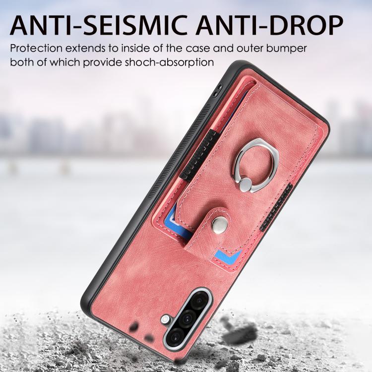 Retro Skin-feel Ring Card Wallet Phone Case, For Samsung Galaxy A36, For Samsung Galaxy S25 5G, For Samsung Galaxy S25+ 5G, For Samsung Galaxy S25 Ultra 5G