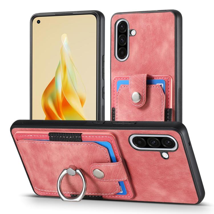 Retro Skin-feel Ring Card Wallet Phone Case, For Samsung Galaxy A36, For Samsung Galaxy S25 5G, For Samsung Galaxy S25+ 5G, For Samsung Galaxy S25 Ultra 5G