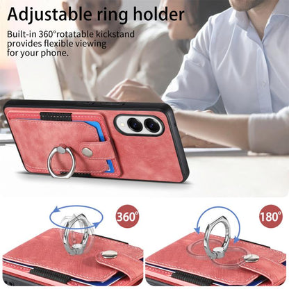 Retro Skin-feel Ring Card Wallet Phone Case, For Samsung Galaxy S25 Edge 5G, For Samsung Galaxy A56 5G, For Samsung Galaxy A36, For Samsung Galaxy S25 5G
