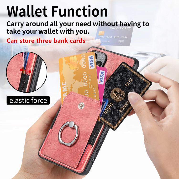 Retro Skin-feel Ring Card Wallet Phone Case, For Samsung Galaxy A57 5G, For Samsung Galaxy A37 5G, For Samsung Galaxy S25 Edge 5G, For Samsung Galaxy A56 5G