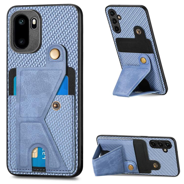 Carbon Fiber Wallet Flip Card K-shaped Holder Phone Case, For OnePlus Ace 6 / 6T / 15R, For OnePlus 15, For OnePlus Nord CE 3 Lite, For OnePlus Nord CE 2 Lite 5G