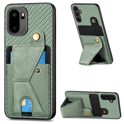 Carbon Fiber Wallet Flip Card K-shaped Holder Phone Case, For OnePlus Ace 6 / 6T / 15R, For OnePlus 15, For OnePlus Nord CE 3 Lite, For OnePlus Nord CE 2 Lite 5G
