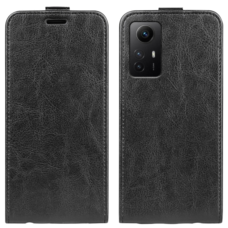 R64 Texture Single Vertical Flip Leather Phone Case, For Redmi Note 12S