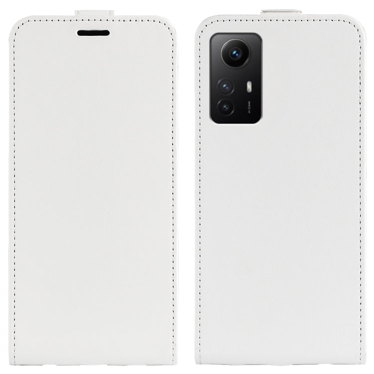 R64 Texture Single Vertical Flip Leather Phone Case, For Redmi Note 12S
