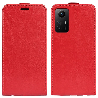 R64 Texture Single Vertical Flip Leather Phone Case, For Redmi Note 12S