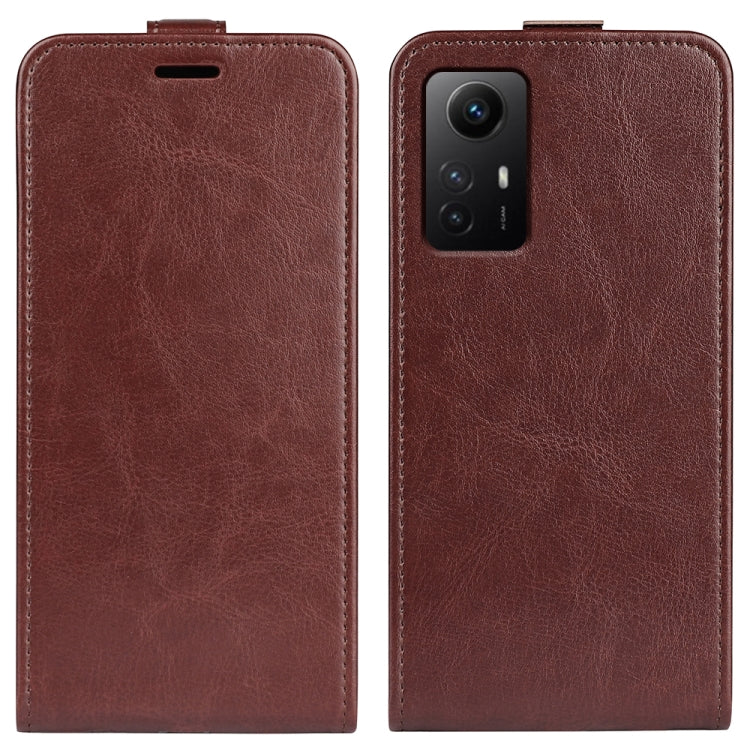 R64 Texture Single Vertical Flip Leather Phone Case, For Redmi Note 12S
