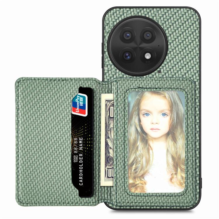 Carbon Fiber Magnetic Card Bag Phone Case, For OnePlus Ace 6 / 6T / 15R, For OnePlus 15, For OnePlus 13, For OnePlus Nord CE 3 Lite, For OnePlus Nord CE2 Lite 5G