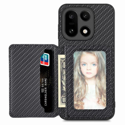 Carbon Fiber Magnetic Card Bag Phone Case, For OnePlus Ace 6 / 6T / 15R, For OnePlus 15, For OnePlus 13, For OnePlus Nord CE 3 Lite, For OnePlus Nord CE2 Lite 5G