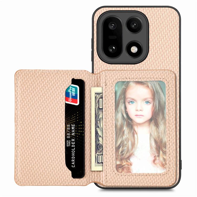 Carbon Fiber Magnetic Card Bag Phone Case, For OnePlus Ace 6 / 6T / 15R, For OnePlus 15, For OnePlus 13, For OnePlus Nord CE 3 Lite, For OnePlus Nord CE2 Lite 5G
