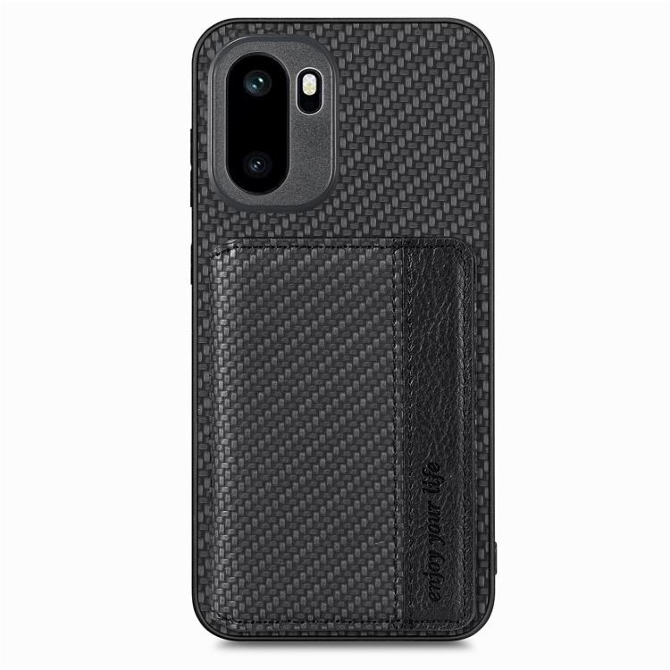 Carbon Fiber Magnetic Card Bag Phone Case, For OnePlus Ace 6 / 6T / 15R, For OnePlus 15, For OnePlus 13, For OnePlus Nord CE 3 Lite, For OnePlus Nord CE2 Lite 5G