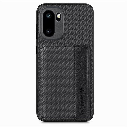 Carbon Fiber Magnetic Card Bag Phone Case, For OnePlus Ace 6 / 6T / 15R, For OnePlus 15, For OnePlus 13, For OnePlus Nord CE 3 Lite, For OnePlus Nord CE2 Lite 5G