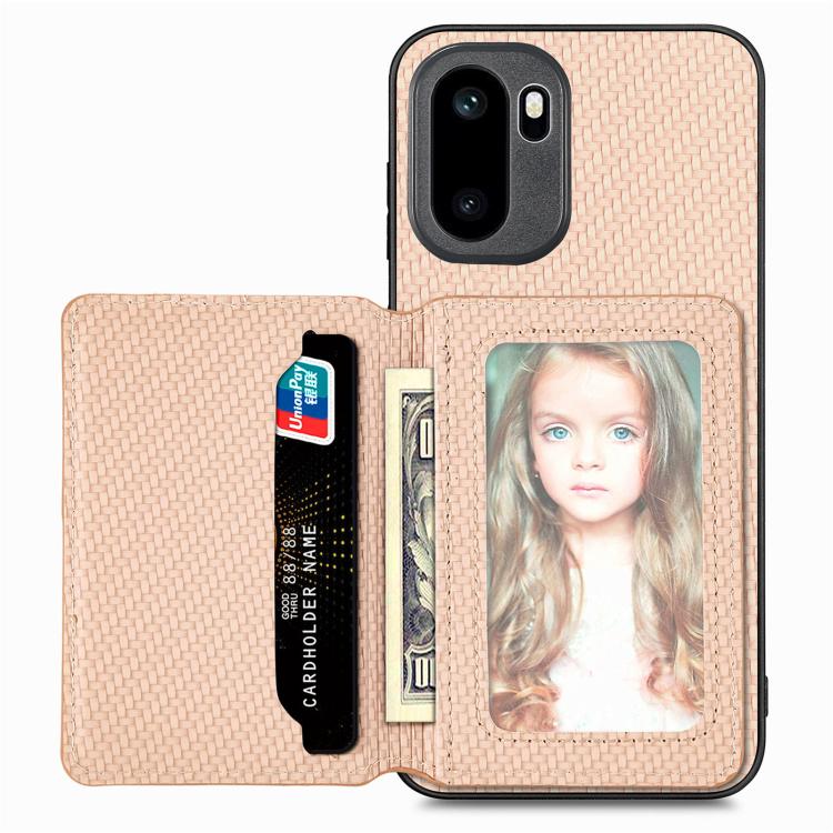 Carbon Fiber Magnetic Card Bag Phone Case, For OnePlus Ace 6 / 6T / 15R, For OnePlus 15, For OnePlus 13, For OnePlus Nord CE 3 Lite, For OnePlus Nord CE2 Lite 5G