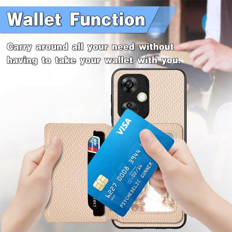 Carbon Fiber Magnetic Card Bag Phone Case, For OnePlus Ace 6 / 6T / 15R, For OnePlus 15, For OnePlus 13, For OnePlus Nord CE 3 Lite, For OnePlus Nord CE2 Lite 5G