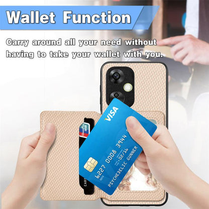 Carbon Fiber Magnetic Card Bag Phone Case, For OnePlus Ace 6 / 6T / 15R, For OnePlus 15, For OnePlus 13, For OnePlus Nord CE 3 Lite, For OnePlus Nord CE2 Lite 5G