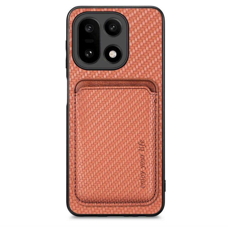 Carbon Fiber Leather Card Magsafe Phone Case, For OnePlus Ace 6 / 6T / 15R, For OnePlus 15, For OnePlus Nord CE 2 Lite 5G