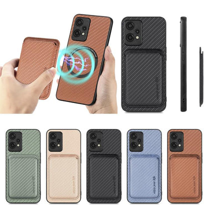 Carbon Fiber Leather Card Magsafe Phone Case, For OnePlus Ace 6 / 6T / 15R, For OnePlus 15, For OnePlus Nord CE 2 Lite 5G