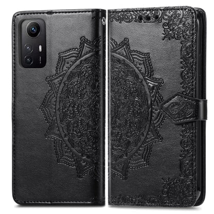 Mandala Flower Embossed Leather Phone Case, For Xiaomi Redmi Note 12S