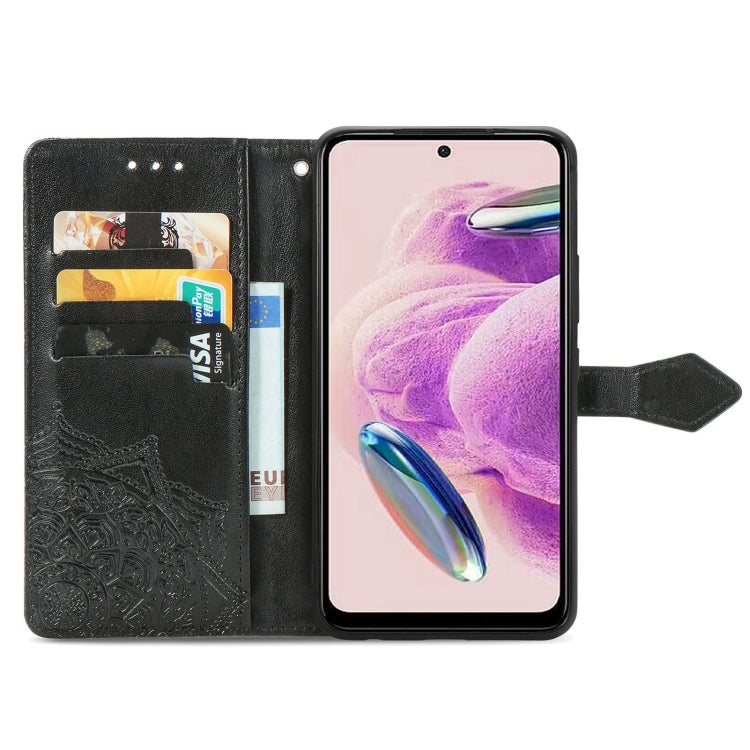 Mandala Flower Embossed Leather Phone Case, For Xiaomi Redmi Note 12S