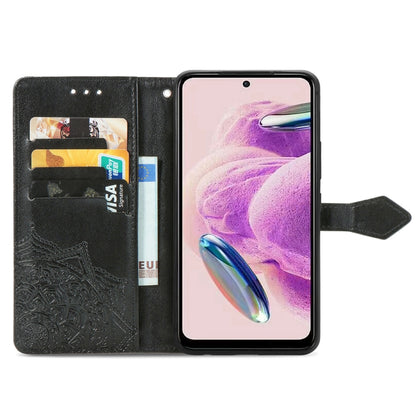 Mandala Flower Embossed Leather Phone Case, For Xiaomi Redmi Note 12S