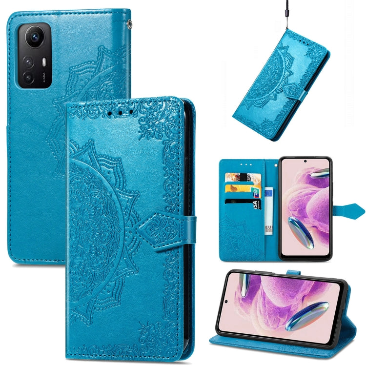 Mandala Flower Embossed Leather Phone Case, For Xiaomi Redmi Note 12S
