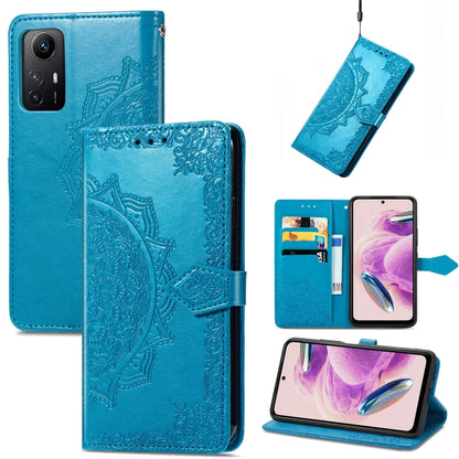 Mandala Flower Embossed Leather Phone Case, For Xiaomi Redmi Note 12S