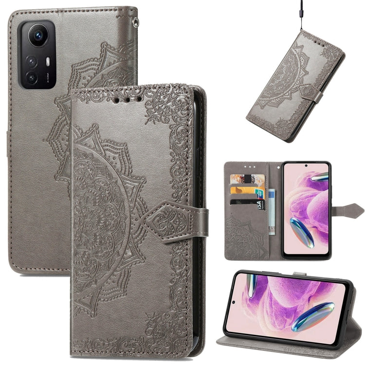 Mandala Flower Embossed Leather Phone Case, For Xiaomi Redmi Note 12S