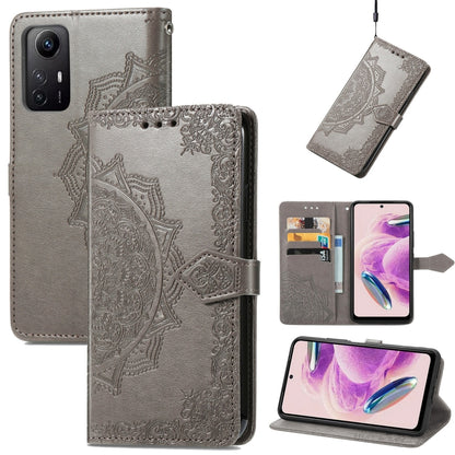Mandala Flower Embossed Leather Phone Case, For Xiaomi Redmi Note 12S