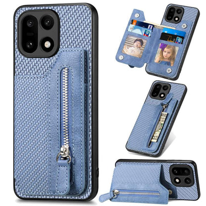 Carbon Fiber Horizontal Flip Zipper Wallet Phone Case, For OnePlus Ace 6 / 6T / 15R, For OnePlus 15, For OnePlus Nord CE 3 Lite, For OnePlus Nord CE 2 Lite 5G