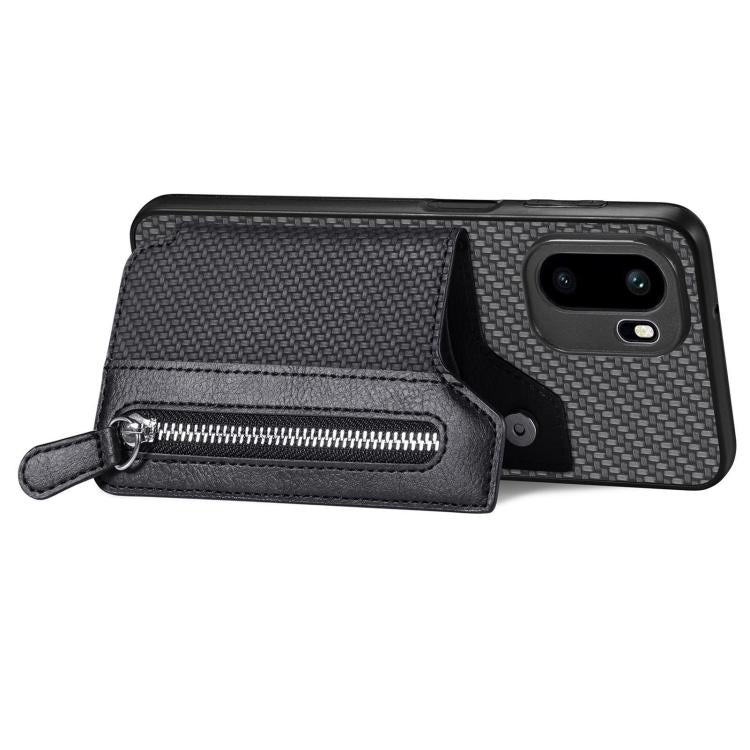 Carbon Fiber Horizontal Flip Zipper Wallet Phone Case, For OnePlus Ace 6 / 6T / 15R, For OnePlus 15, For OnePlus Nord CE 3 Lite, For OnePlus Nord CE 2 Lite 5G