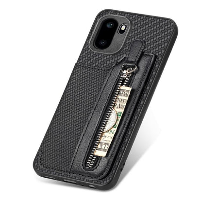 Carbon Fiber Horizontal Flip Zipper Wallet Phone Case, For OnePlus Ace 6 / 6T / 15R, For OnePlus 15, For OnePlus Nord CE 3 Lite, For OnePlus Nord CE 2 Lite 5G