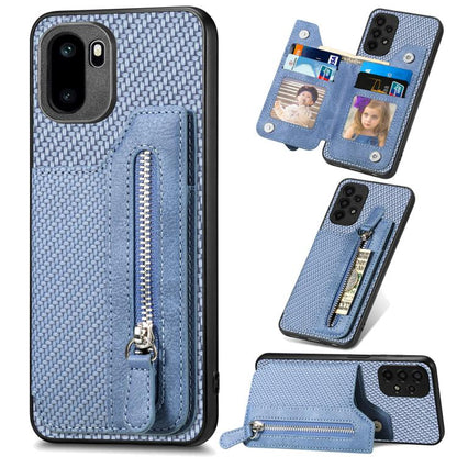 Carbon Fiber Horizontal Flip Zipper Wallet Phone Case, For OnePlus Ace 6 / 6T / 15R, For OnePlus 15, For OnePlus Nord CE 3 Lite, For OnePlus Nord CE 2 Lite 5G