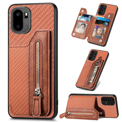 Carbon Fiber Horizontal Flip Zipper Wallet Phone Case, For OnePlus Ace 6 / 6T / 15R, For OnePlus 15, For OnePlus Nord CE 3 Lite, For OnePlus Nord CE 2 Lite 5G