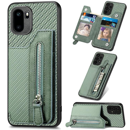 Carbon Fiber Horizontal Flip Zipper Wallet Phone Case, For OnePlus Ace 6 / 6T / 15R, For OnePlus 15, For OnePlus Nord CE 3 Lite, For OnePlus Nord CE 2 Lite 5G