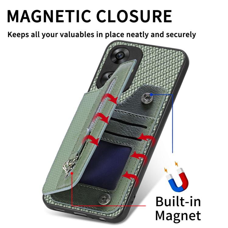 Carbon Fiber Horizontal Flip Zipper Wallet Phone Case, For OnePlus Ace 6 / 6T / 15R, For OnePlus 15, For OnePlus Nord CE 3 Lite, For OnePlus Nord CE 2 Lite 5G