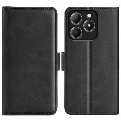 Dual-side Magnetic Buckle Horizontal Flip Leather Phone Case, For Realme 13+ 5G, For Realme 13 Pro 5G, For Realme GT 6 5G, For Realme C63