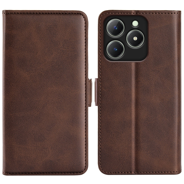 Dual-side Magnetic Buckle Horizontal Flip Leather Phone Case, For Realme 13+ 5G, For Realme 13 Pro 5G, For Realme GT 6 5G, For Realme C63