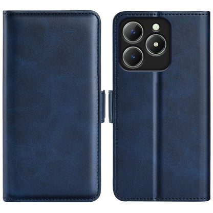 Dual-side Magnetic Buckle Horizontal Flip Leather Phone Case, For Realme 13+ 5G, For Realme 13 Pro 5G, For Realme GT 6 5G, For Realme C63