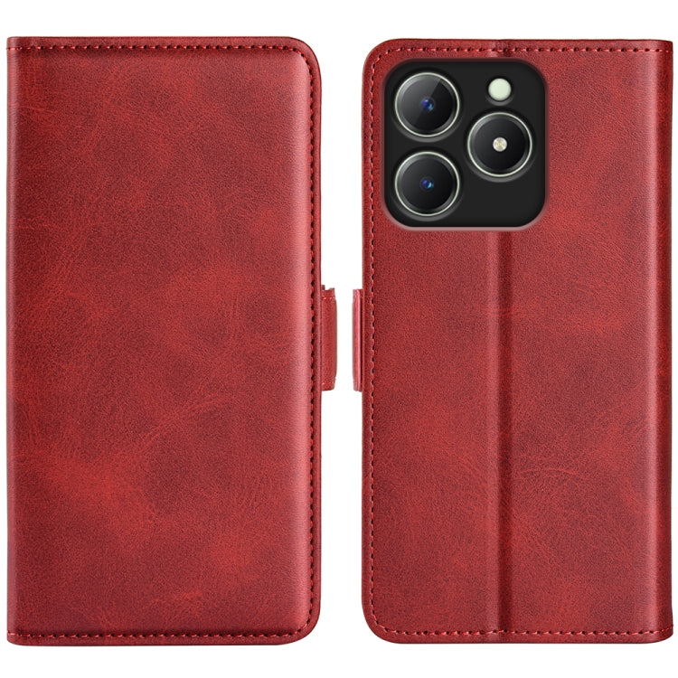 Dual-side Magnetic Buckle Horizontal Flip Leather Phone Case, For Realme 13+ 5G, For Realme 13 Pro 5G, For Realme GT 6 5G, For Realme C63