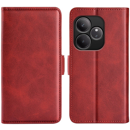 Dual-side Magnetic Buckle Horizontal Flip Leather Phone Case, For Realme 13+ 5G, For Realme 13 Pro 5G, For Realme GT 6 5G, For Realme C63