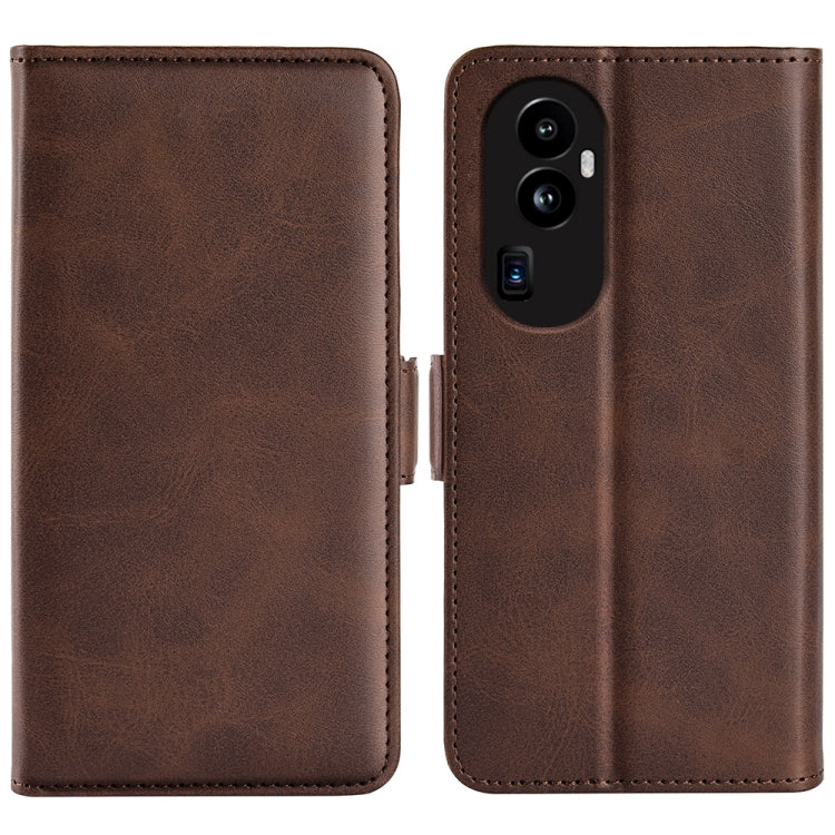 Dual-side Magnetic Buckle Horizontal Flip Leather Phone Case, For OPPO Reno10 Pro+