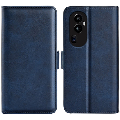 Dual-side Magnetic Buckle Horizontal Flip Leather Phone Case, For OPPO Reno10 Pro+
