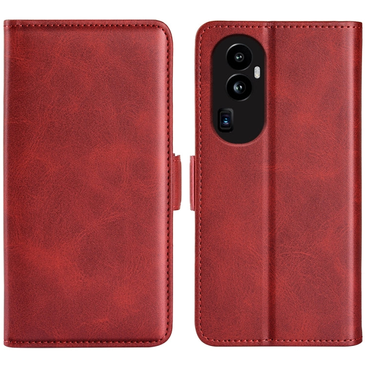 Dual-side Magnetic Buckle Horizontal Flip Leather Phone Case, For OPPO Reno10 Pro+